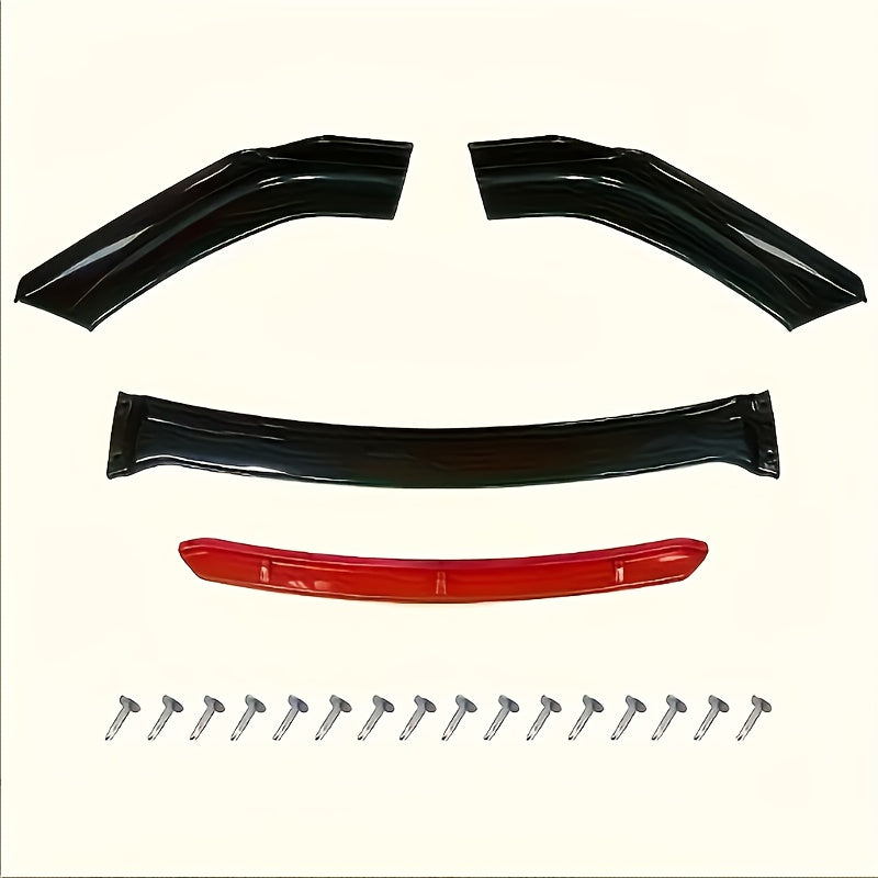 4pcs/Set Material Car Front Lip Spoiler Kit - Stylish Appearance Upgrade, Small Vehicle Bumper Modification Accessories with Easy Installation and Durable Protection for Fenders, Car Spoiler, Car Modification Accessories