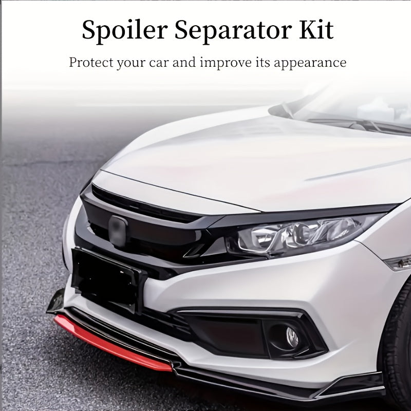 4pcs/Set Material Car Front Lip Spoiler Kit - Stylish Appearance Upgrade, Small Vehicle Bumper Modification Accessories with Easy Installation and Durable Protection for Fenders, Car Spoiler, Car Modification Accessories